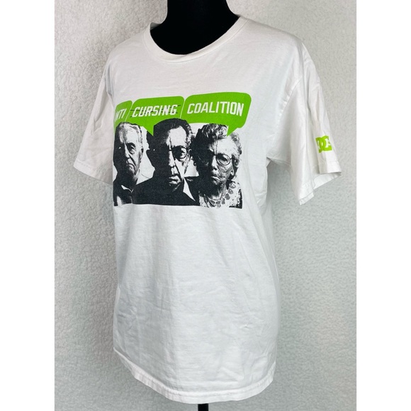 DC • Dyrdek White Anti-Cursing Coalition Short Sleeve Graphic Tee - Picture 8 of 11
